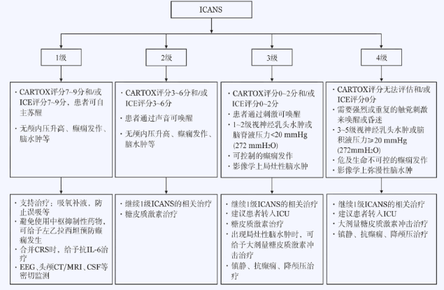 免疫效应细胞相关神经毒性综合征(ICANS)的分级与治疗流程