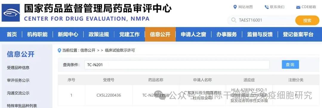 TC-N201临床试验获批