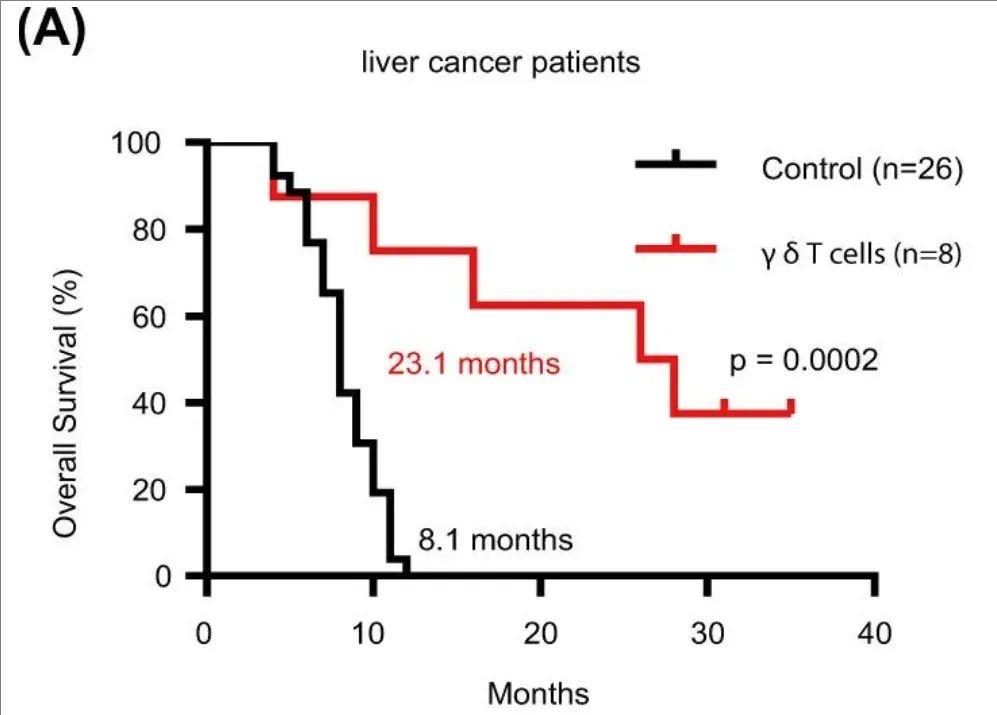 γδ T细胞治疗肝癌的数据