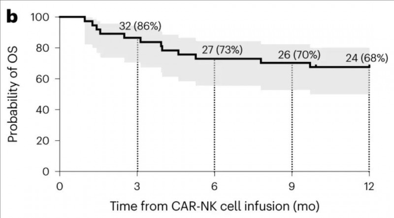 CAR-NK细胞疗法治疗数据