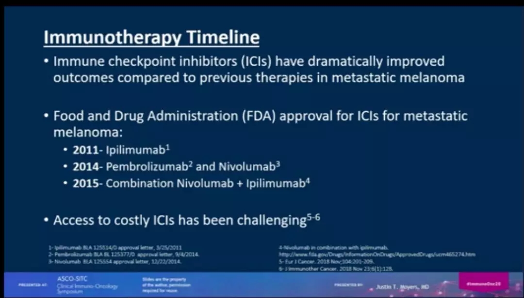 黑色素瘤免疫疗法,2020年ASCP SITC|真实世界研究:转移性黑色素瘤免疫