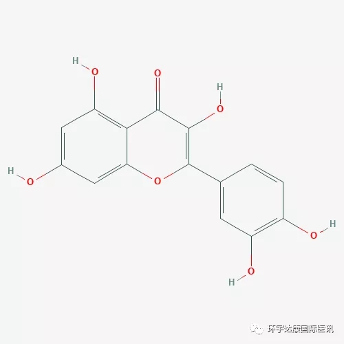 槲皮素分子结构