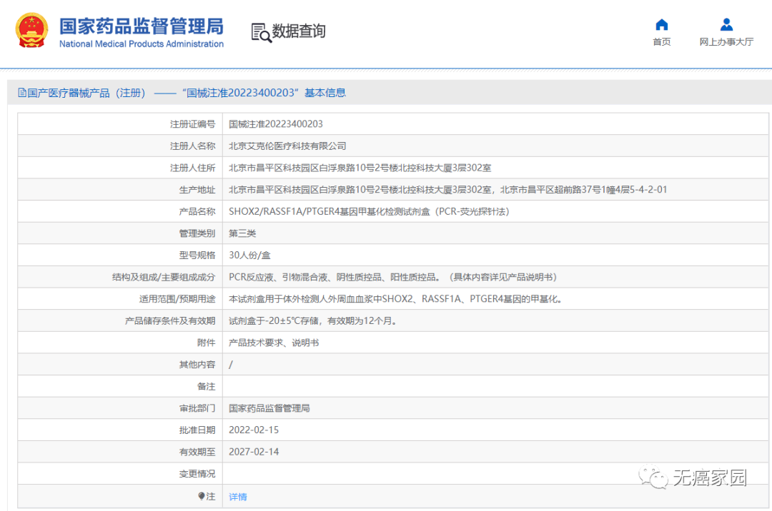 艾克伦:全球首家肺癌血液三基因甲基化检测试剂盒获NMPA批准上市!