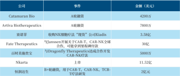 CAR-NK的投资