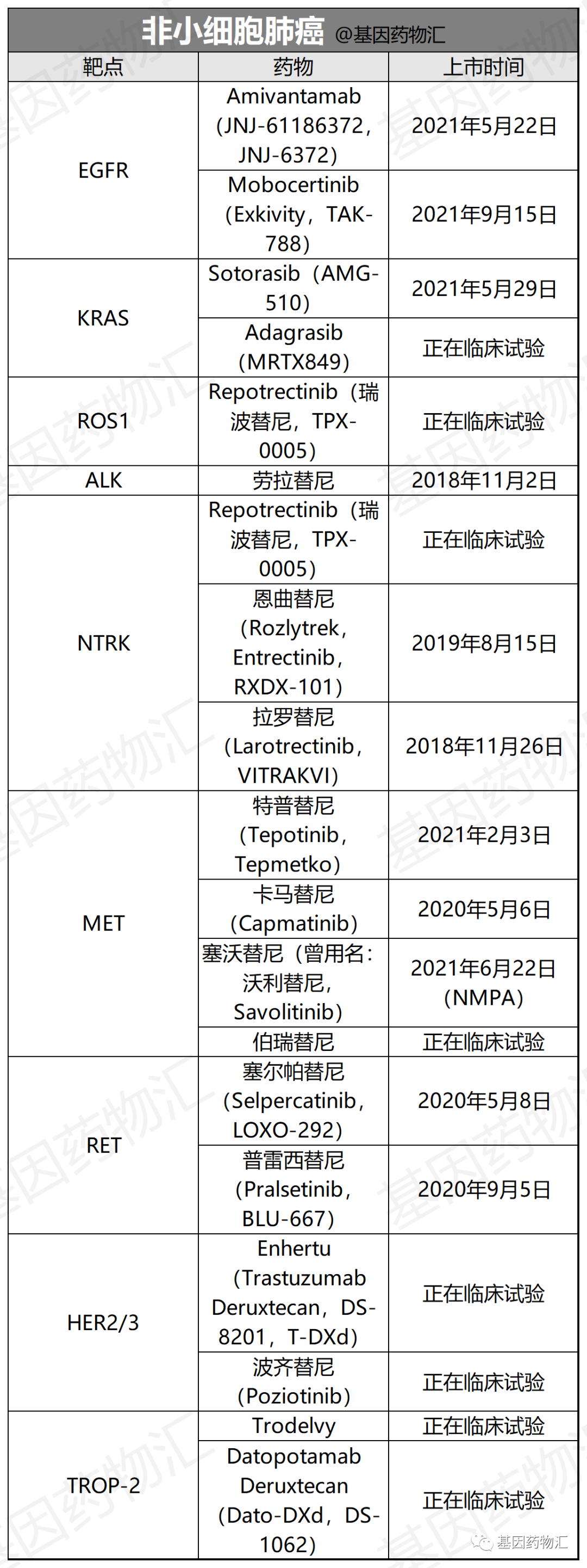 非小细胞肺癌9大靶点新药纵览:近两年,非小细胞肺癌的治疗迎来了哪些颠覆性变革?