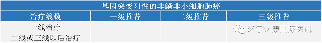 基因突变阳性的非鳞非小细胞肺癌治疗指南