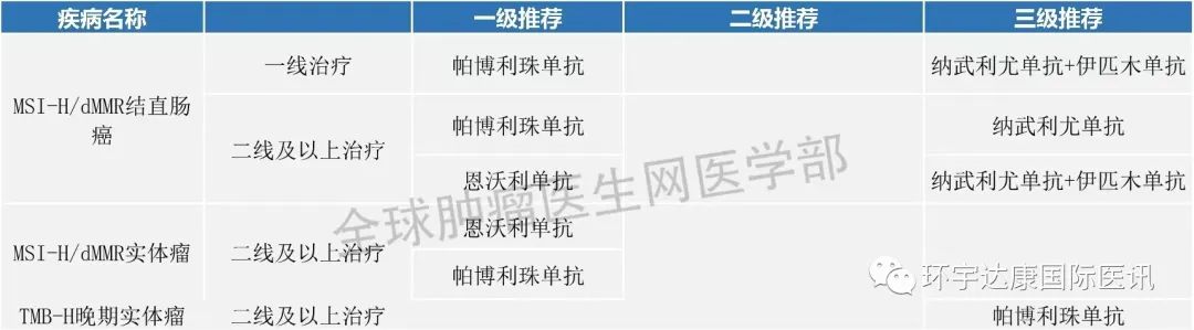 MSI-H、dMMR和TMB-H实体瘤免疫治疗指南