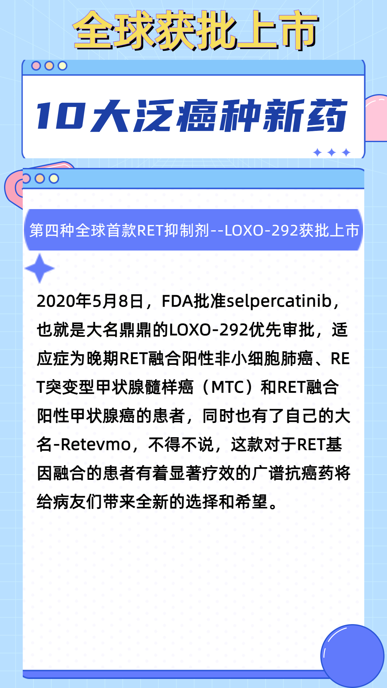 广谱抗癌药LOXO-292简介