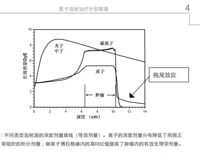 不同放射线的深度剂量曲线