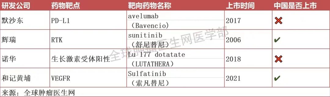 神经内分泌癌靶向药