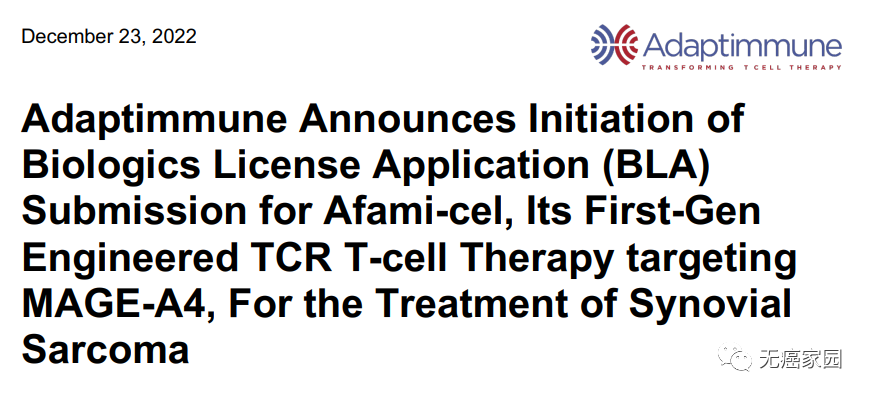 全球第二款实体瘤TCR-T疗法ADP-A2M4有望上市,剑指滑膜肉瘤