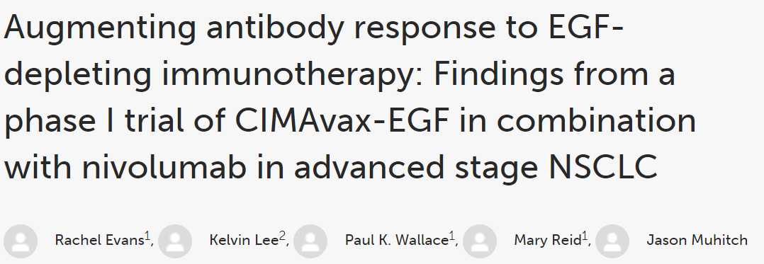 美国报道CIMAvax-EGF疫苗